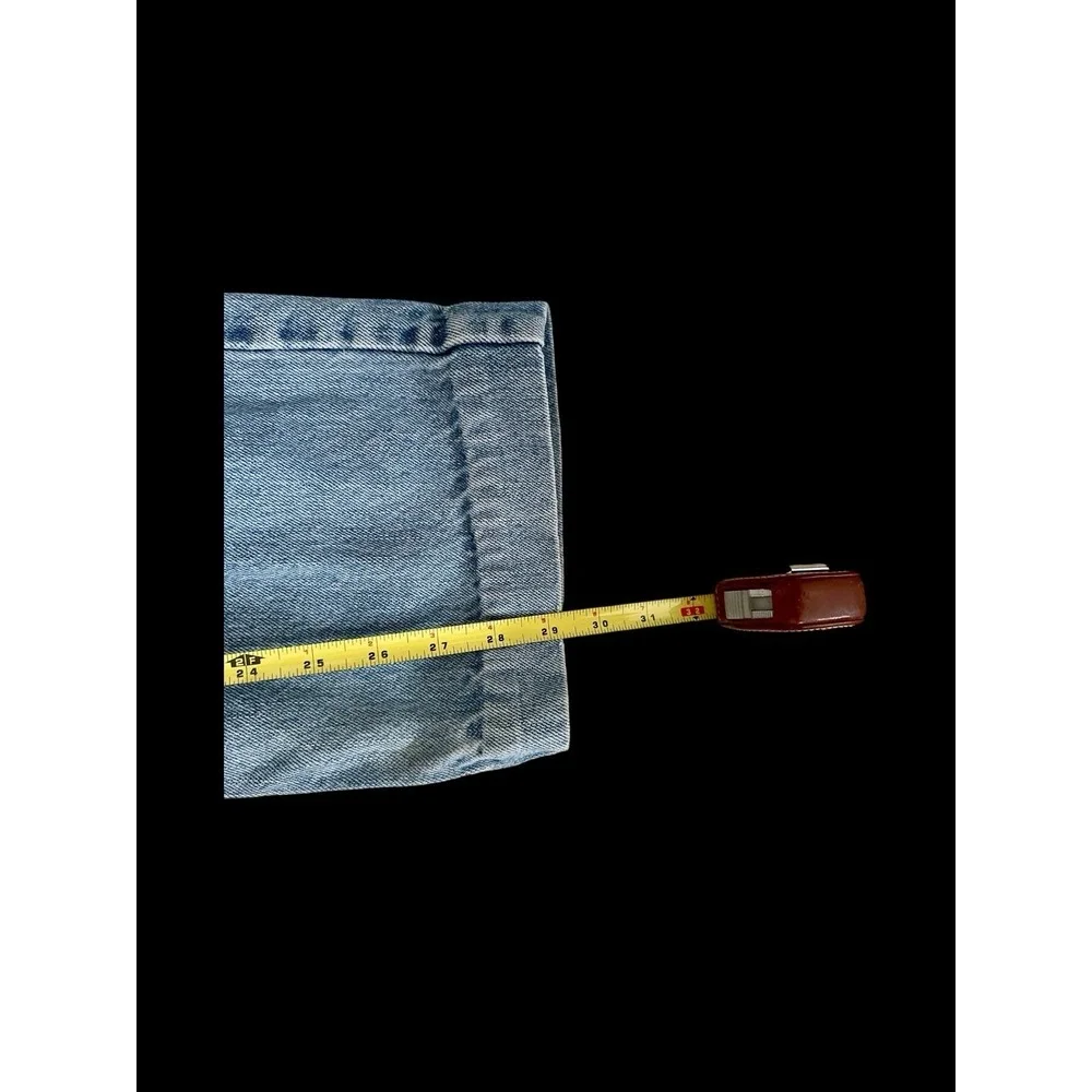 90's‎ Vintage Levi's Jeans Men's 32x29 Blue Light Wash 505 Custom Bottom Hem
